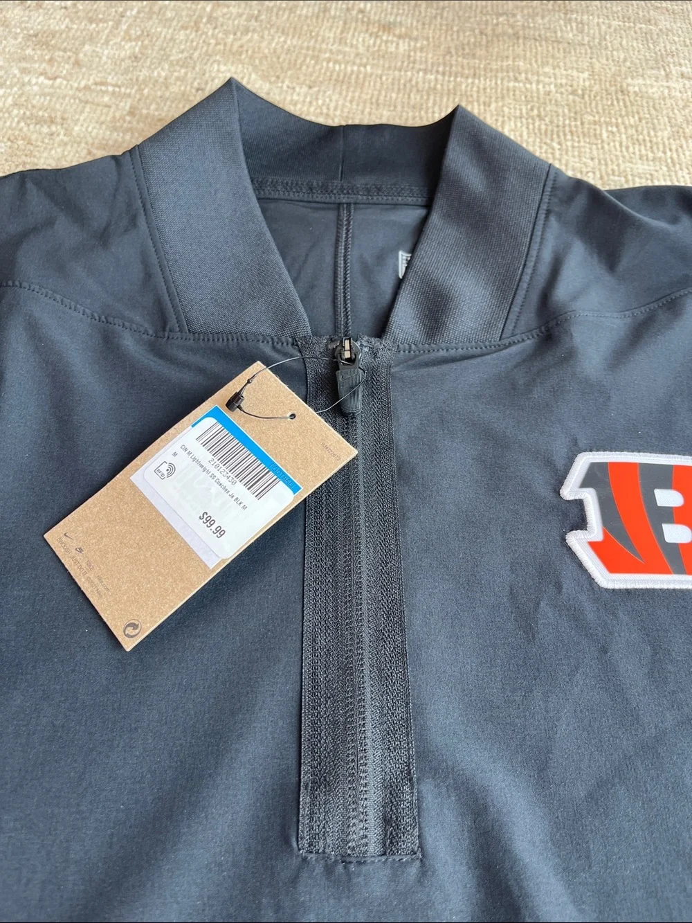 Nike Black Cincinnati Bengals Short Sleeve 1/4 Zip Pullover